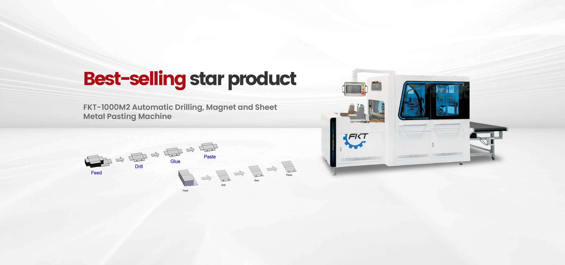 FKT-1000M2 Automatic Magnet and Metal Sheet Pasting Machine